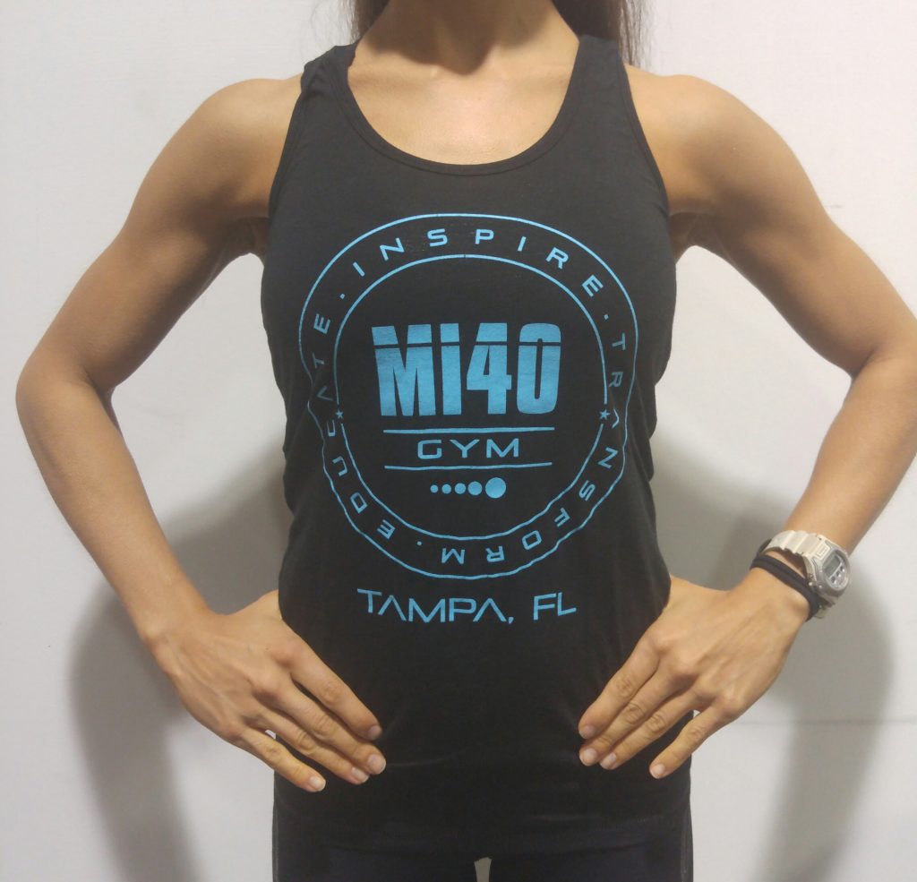 Ladies Black MI40 Tank - MI40 Gym